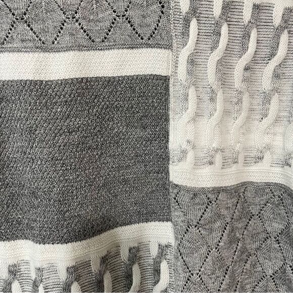 Vintage Y2K Grey/White Knit Sweater - Picture 3 of 8